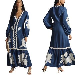 Farm Rio Embroidered Long-Sleeve Dress Size 1X